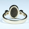 Natural Solid Australian Boulder Opal and Diamond Gold Ring - Size 6  US Code - V023