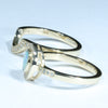 Australian Boulder Opal & Diamond Gold Engagement and Wedding Ring Set - Size  6.25 US Code V011