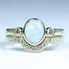 Opal Engagement Wedding Ring Gold and Diamonds - Australian Opal Shop