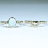 Lightning Ridge Solid Opal & Diamond Gold Engagement and Wedding Ring Set - Size 7 US Code V012