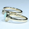 Lightning Ridge Solid Opal & Diamond Gold Engagement and Wedding Ring Set - Size 7 US Code V012