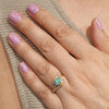 Natural Solid Australian Boulder Opal and Diamond Gold Ring - Size 6.75  US Code - V015