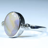Sterling Silver - Slid Queensland Boulder Opal - Natural Diamonds