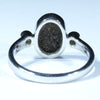 Australian Solid Boulder Opal and Diamond Silver Ring - Size 7.25 Code CC422