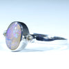 Sterling Silver - Solid Queensland Boulder Opal - Natural Diamonds