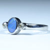 Sterling Silver - Solid Queensland Boulder Opal - Natural Diamonds