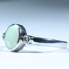 Sterling Silver - Solid Lighting Ridge Dark Opal - Natural Diamonds
