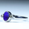 Sterling Silver - Solid Queensland Boulder Opal - Natural Diamonds