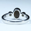 Australian Solid Boulder Opal and Diamond Silver Ring - Size 5.5 Code CC410