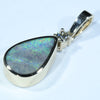 10k Gold - Solid Queensland Boulder Opal - Natural Diamond
