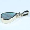 Natural Australian Boulder Opal and Diamond Gold Pendant (11mm x 7mm) Code - Z52