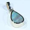 Natural Australian Boulder Opal and Diamond Gold Pendant (11mm x 7mm) Code - Z52