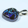 Queensland Boulder Opal Matrix Gold Pendant (13mm x 13mm) Code - Z72