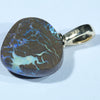 Queensland Boulder Opal Matrix Gold Pendant (13mm x 13mm) Code - Z72