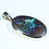 Queensland Boulder Opal Matrix Gold Pendant (25mm x 16mm) Code - Z65