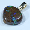 Queensland Boulder Opal Matrix Gold Pendant (12.5mm x 14mm) Code - Z78