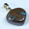Queensland Boulder Opal Matrix Gold Pendant (12.5mm x 14mm) Code - Z78