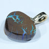 Queensland Boulder Opal Matrix Gold Pendant (12.5mm x 14mm) Code - Z78