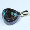 Queensland Boulder Opal Matrix Gold Pendant (13mm x 15mm) Code - Z75