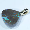 Queensland Boulder Opal Matrix Gold Pendant (13mm x 15mm) Code - Z75