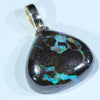 Queensland Boulder Opal Matrix Gold Pendant (13mm x 15mm) Code - Z75