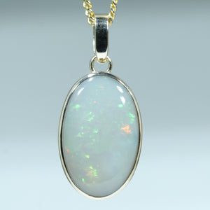 Natural Australian Coober Pedy Gold Opal Pendant