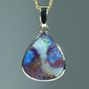 Natural Australian Boulder Opal Gold Pendant