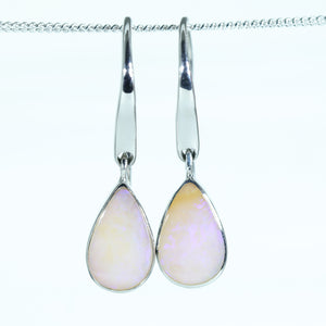 Natural Australian Boulder Opal Silver Drop Earrings - Australian Opal Shop