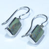 Australian Boulder Opal Silver Earring (12mm x 7mm) Code - V004