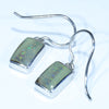 Australian Boulder Opal Silver Earring (12mm x 7mm) Code - V004