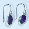 Australian Boulder Opal Silver Earring (10mm x 6mm) Code - V002