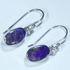 Australian Boulder Opal Silver Earring (10mm x 6mm) Code - V002