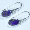 Australian Boulder Opal Silver Earring (10mm x 6mm) Code - V002