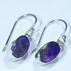 Australian Boulder Opal Silver Earring (10mm x 6mm) Code - V002