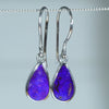 Natural Australian Boulder Opal Silver Drop Earrings