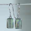 Natural Australian Boulder Opal Silver Drop Earrings