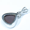 Australian Boulder Opal and Diamond Silver Pendant with Silver Chain (11mm x 10mm)  Code - Y239