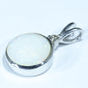 Coober Pedy Opal and Diamond Silver Pendant with Silver Chain (10mm x 10mm) Code - Y105
