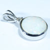 Coober Pedy Opal and Diamond Silver Pendant with Silver Chain (10mm x 10mm) Code - Y105