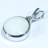 Coober Pedy Opal and Diamond Silver Pendant with Silver Chain (10mm x 10mm) Code - Y105