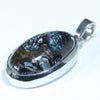 Australian Koroit Opal Matrix Silver Pendant with Silver Chain (20.5mm x 12.5mm)  Code - Y71