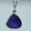 Natural Australian Boulder Opal Silver Pendant