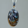 Natural Australian Koroit Opal Matrix Silver Pendant