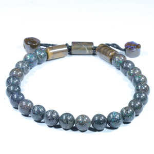 Natural Australian Fairy Opal Adjustable Bead Bracelet
