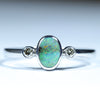 Carnelian Natural Opal Silver and Diamond Ring - Australian Opal Shop 