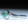 Australian Solid Boulder Opal and Diamond Silver Ring - Size 8.75 Code CC443
