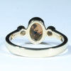 Natural Solid Australian Boulder Opal and Diamond Gold Ring - Size 6.75  US Code - V44