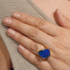 Natural Solid Australian Boulder Opal Gold Ring - Size 7.25 Code - V35