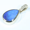 Natural Australian Boulder Opal and Diamond Gold Pendant (12mm x 9mm) Code - Z95