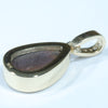Natural Australian Boulder Opal and Diamond Gold Pendant (12mm x 9mm) Code - Z95